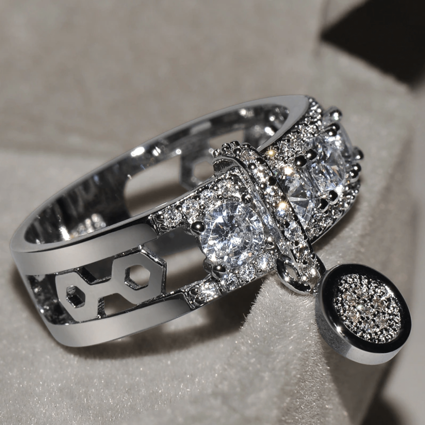 The Elena Charm Band Ring - I Spy Jewelry