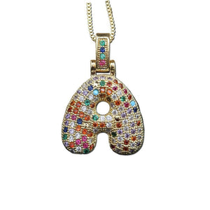 The Bubbly Initial Rainbow Necklace - I Spy Jewelry