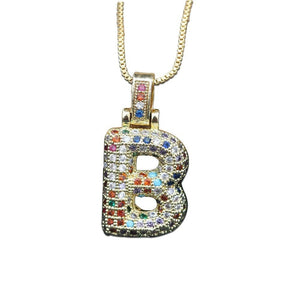 The Bubbly Initial Rainbow Necklace - I Spy Jewelry