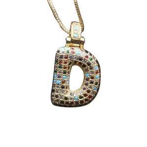 The Bubbly Initial Rainbow Necklace - I Spy Jewelry