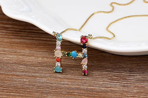 The Rainbow Initial Variety Necklace - I Spy Jewelry