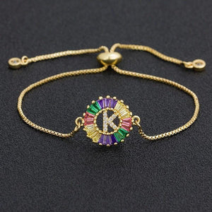 The Rainbow Initial Bracelet - I Spy Jewelry