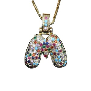 The Bubbly Initial Rainbow Necklace - I Spy Jewelry