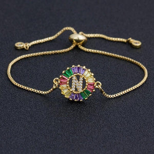 The Rainbow Initial Bracelet - I Spy Jewelry