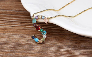 The Rainbow Initial Variety Necklace - I Spy Jewelry