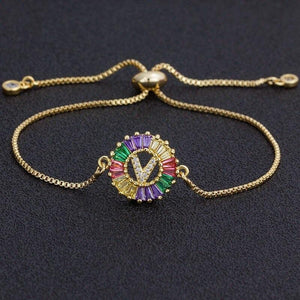 The Rainbow Initial Bracelet - I Spy Jewelry